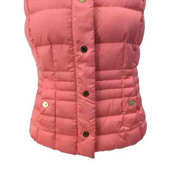 Lilly Pulitzer Isabelle Puffer Vest Size XXS Pink/Orange Women’s Girl’s - Picture 2 of 16